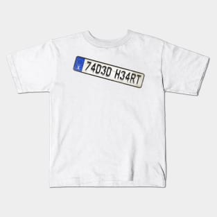 Jaded Heart - License Plate Kids T-Shirt